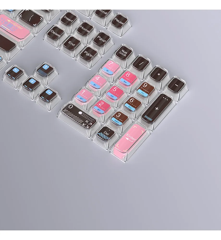 Personalized 115-key mini set of transparent two-tone injection-molded double-layer crystal keycaps MDA height
Personalized 115-key mini set of transparent two-tone injection-molded double-layer crystal keycaps MDA height