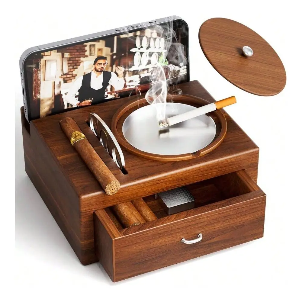 Набор классических деревянных пепельниц коричневого цвета для сигарет, квадратные, для использования в помещении и на улице, для патио, дома, офиса, для мужчин, в коробке
Набор классических деревянных пепельниц коричневого цвета для сигарет, квадратные, для использования в помещении и на улице, для патио, дома, офиса, для мужчин, в коробке