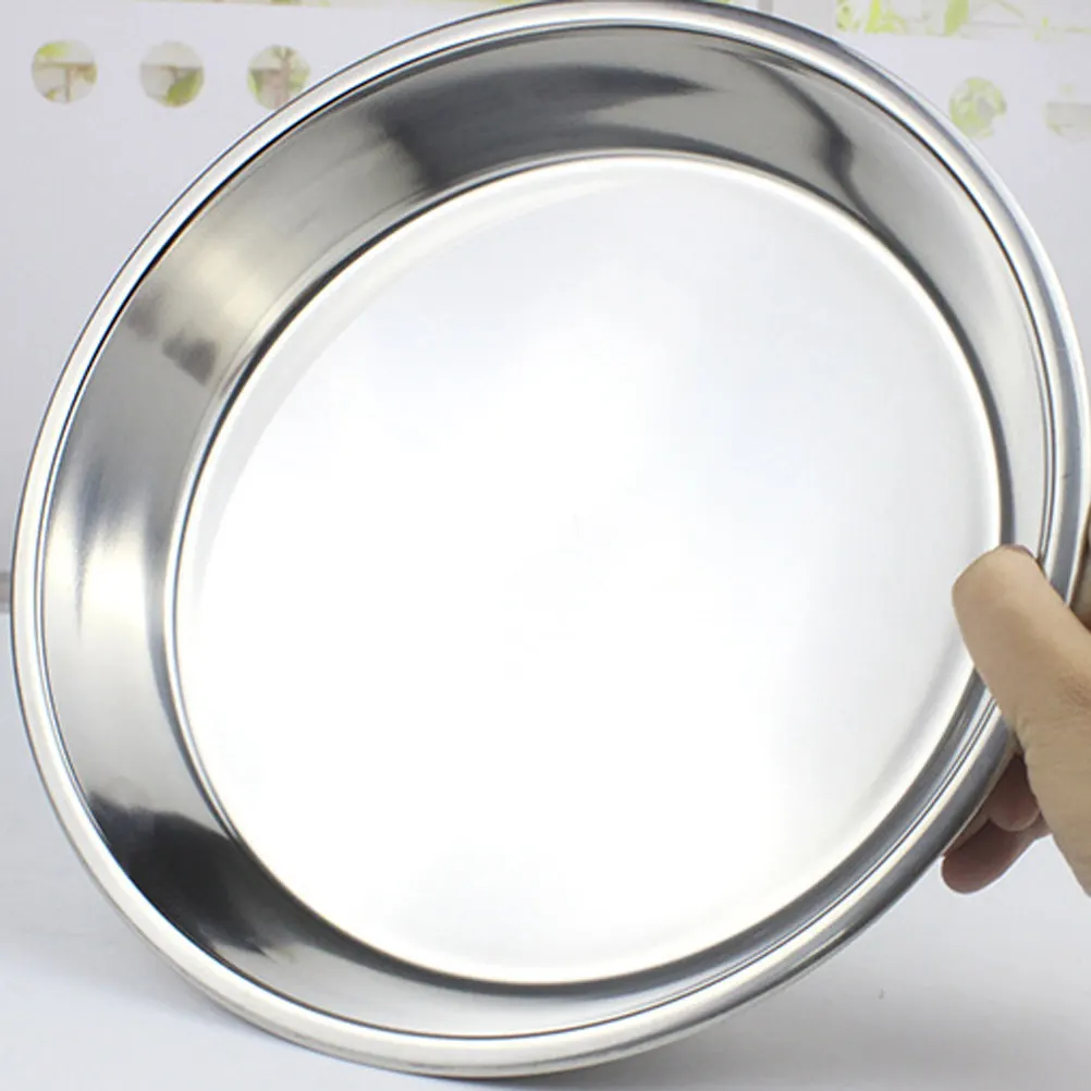 24Cm Stainless Steel Flat Round Plate Premium Lightweight Dishware for Fruit Cake Baking Serving Salad Camping Picnic Restaurant
24Cm Stainless Steel Flat Round Plate Premium Lightweight Dishware for Fruit Cake Baking Serving Salad Camping Picnic Restaurant