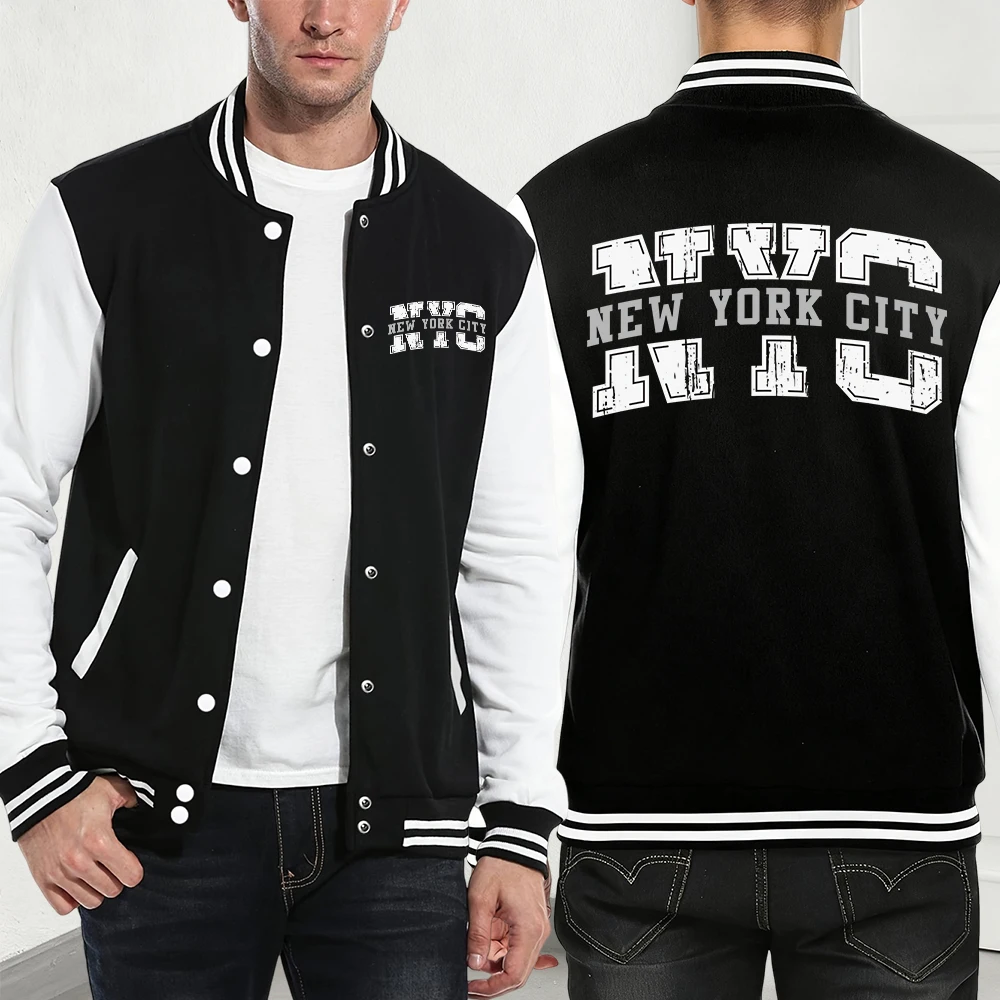 New York City Printing Coats Mens Autumn Fleece Warm Baseball Jersey Casual Street Pocket Jackets Basics Sporty Men'S Clothes
New York City Printing Coats Mens Autumn Fleece Warm Baseball Jersey Casual Street Pocket Jackets Basics Sporty Men'S Clothes