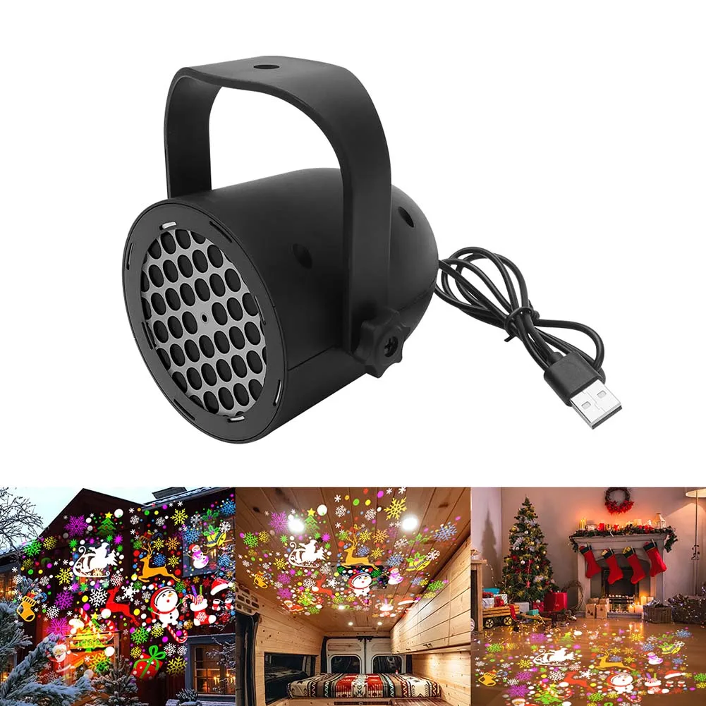 Rotating LED Christmas Projection Lamp for Holiday Decoration with Film Lights Indoor Outdoor Atmosphere Lighting
Rotating LED Christmas Projection Lamp for Holiday Decoration with Film Lights Indoor Outdoor Atmosphere Lighting
