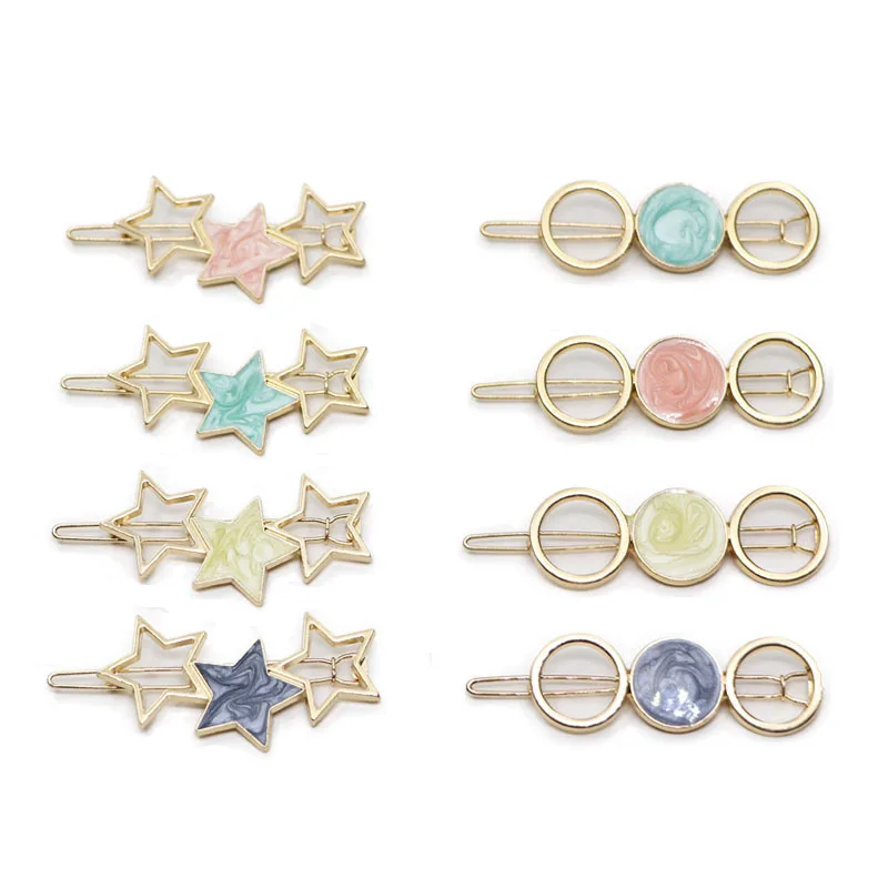 120Pcs/Lot DIY Simple Multi Oil Drip Hair BB Clips Star Round Bang Hairpins Frog Fastener Styling Tools Accessories HA831
120Pcs/Lot DIY Simple Multi Oil Drip Hair BB Clips Star Round Bang Hairpins Frog Fastener Styling Tools Accessories HA831