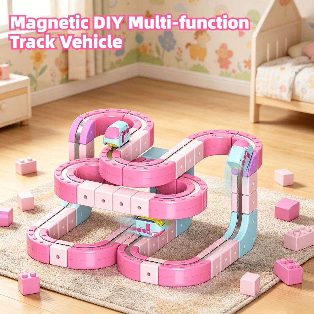Pink Magnetic Building Block Track Train Set Suspension Maglev High Speed Rail Electric Car DIY Assemble Roller Coaster Toy
Pink Magnetic Building Block Track Train Set Suspension Maglev High Speed Rail Electric Car DIY Assemble Roller Coaster Toy