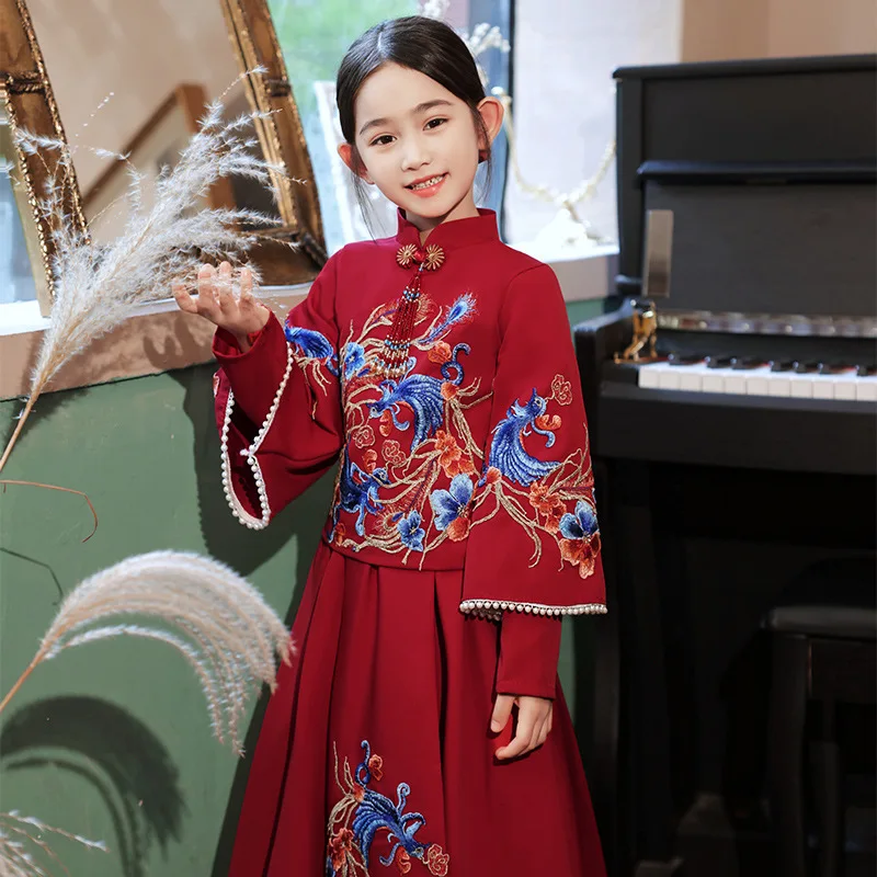 Winter New Chinese Style Embroidery Retro Hanfu New Year's Costume Tang Suit Girl Party Evening Stage Performance Princess Skirt
Winter New Chinese Style Embroidery Retro Hanfu New Year's Costume Tang Suit Girl Party Evening Stage Performance Princess Skirt