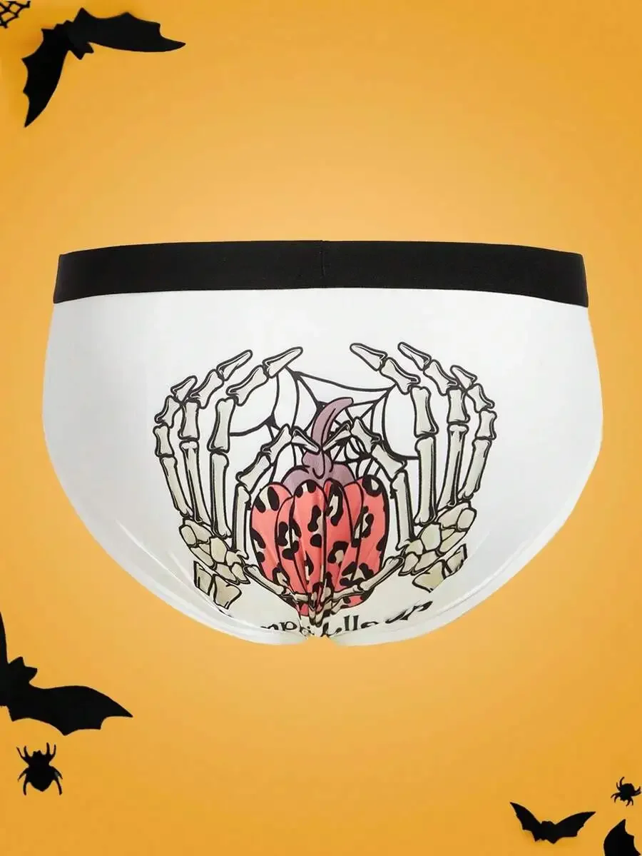 Mens Halloween Graphic Boxer Briefs With Skeleton Hands And Pumpkin Print
Mens Halloween Graphic Boxer Briefs With Skeleton Hands And Pumpkin Print