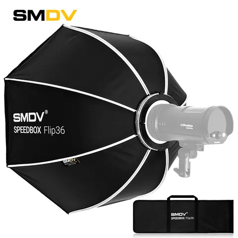 SMDV SPEEDBOX Flip36 Quickly Release Parabolic Octagon Softbox for Bowens Profoto Elinchrom Mount Broncolor Studio Flash Light