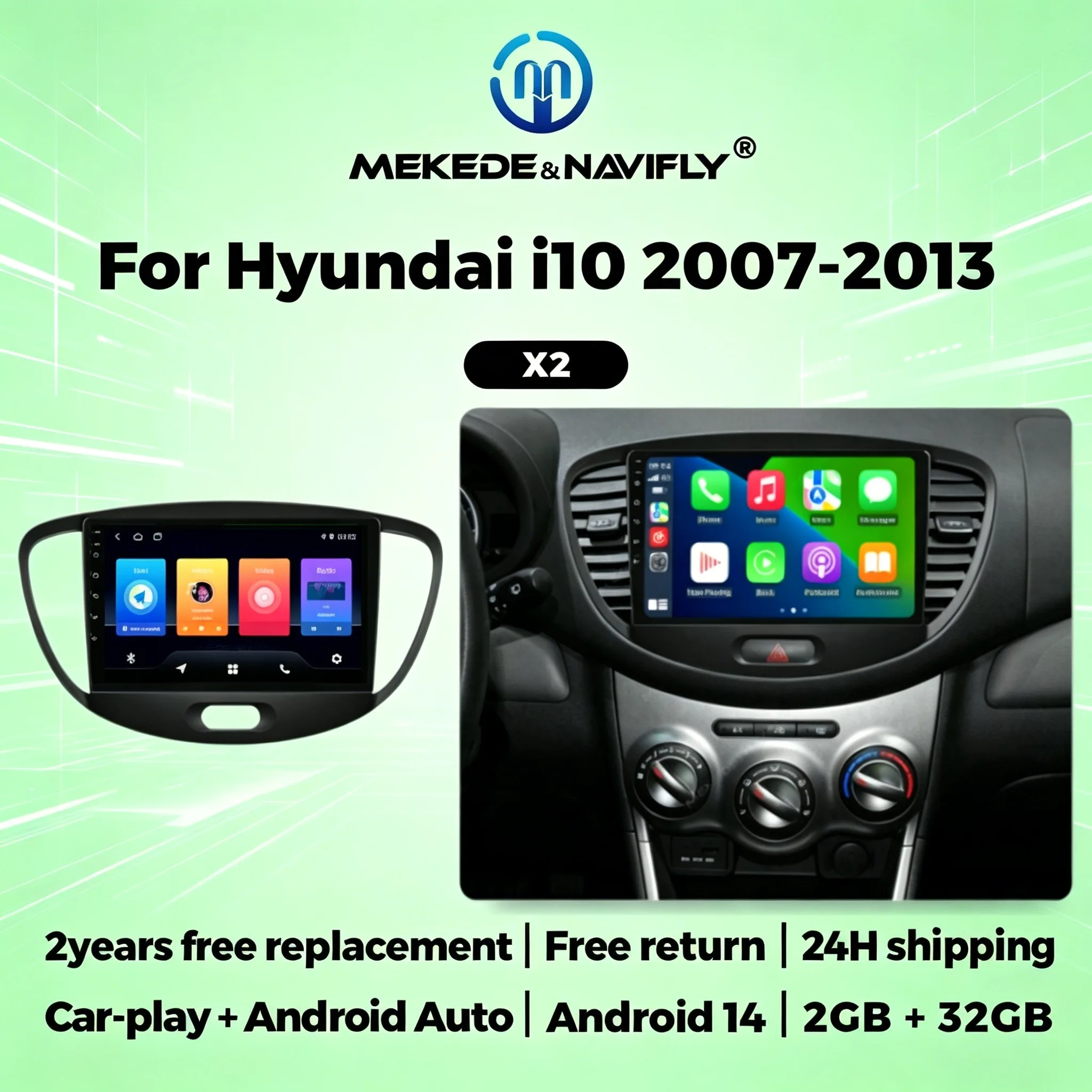 Android All In One Car Radio For Hyundai i10 2007-2013 Wireless Carplay Auto Car Multimedia Player GPS Navigation FM Autoradio
Android All In One Car Radio For Hyundai i10 2007-2013 Wireless Carplay Auto Car Multimedia Player GPS Navigation FM Autoradio