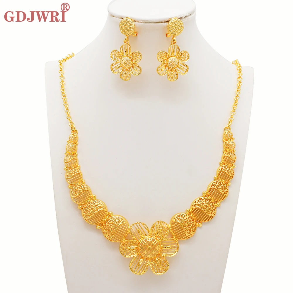 2026 Dubai Gold Color Flower Long Chain Necklace&Earrings Jewelry Set African Ethiopian For Women Party Wedding Jewellery
2026 Dubai Gold Color Flower Long Chain Necklace&Earrings Jewelry Set African Ethiopian For Women Party Wedding Jewellery