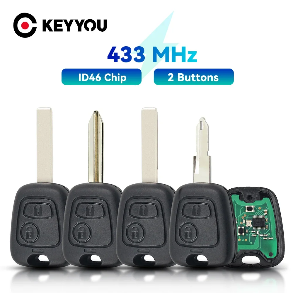 KEYYOU 3PCS Car Remote Key 433Mhz ID46 Chip For Peugeot 106 107 206 306 307 207 407 Partner For Citroen C1 C2 C3 C4 Saxo Picasso
KEYYOU 3PCS Car Remote Key 433Mhz ID46 Chip For Peugeot 106 107 206 306 307 207 407 Partner For Citroen C1 C2 C3 C4 Saxo Picasso