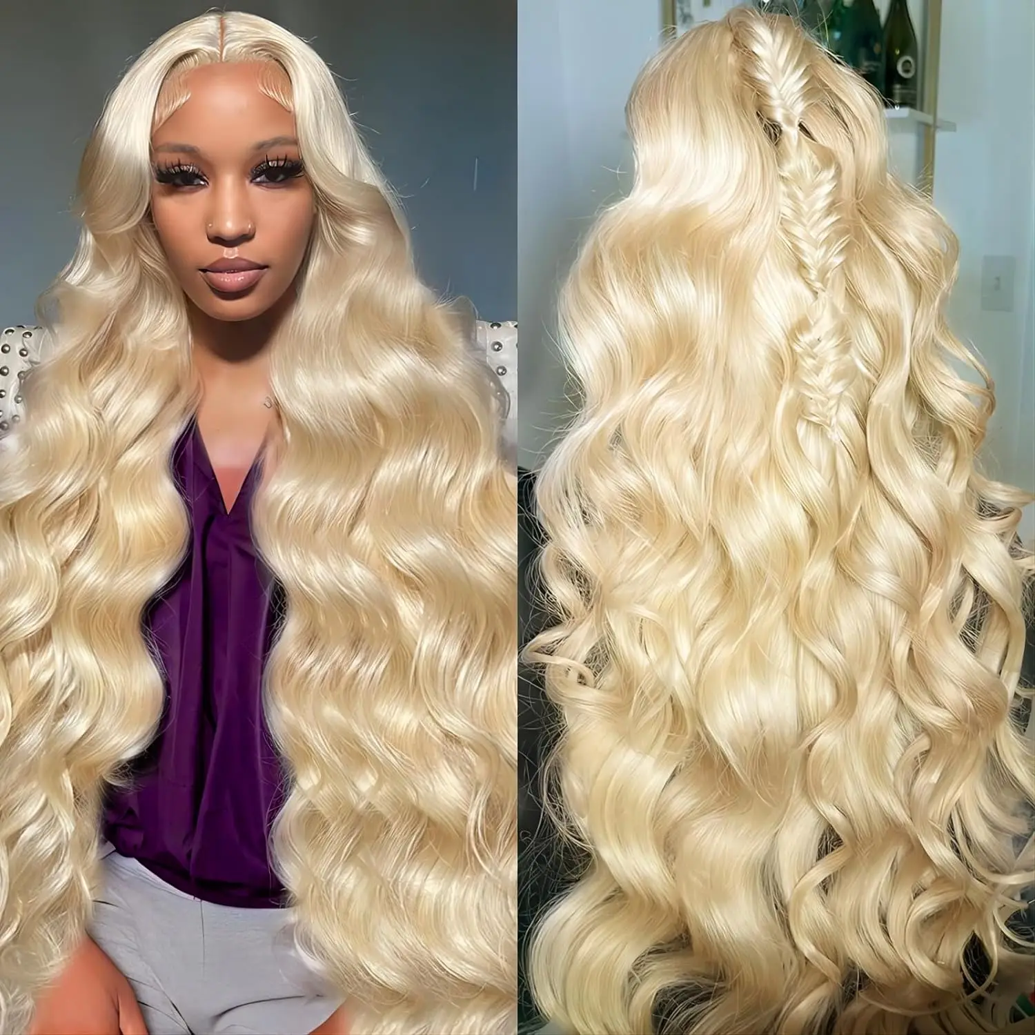 YKB HD Lace Frontal Wig 613 Blonde Body Wave 13x4 Transparent Lace Front Wigs Human Hair 200 Density Water Wave Indian For Women
YKB HD Lace Frontal Wig 613 Blonde Body Wave 13x4 Transparent Lace Front Wigs Human Hair 200 Density Water Wave Indian For Women