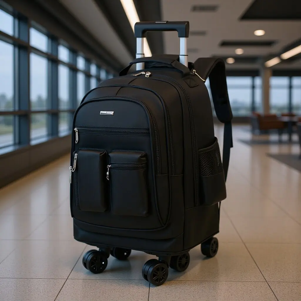 Padded Membrane Waterproof Coating Carry on Luggage Travel Pull Handle Dual-shoulder Backpack Swivel Wheels Business
Padded Membrane Waterproof Coating Carry on Luggage Travel Pull Handle Dual-shoulder Backpack Swivel Wheels Business