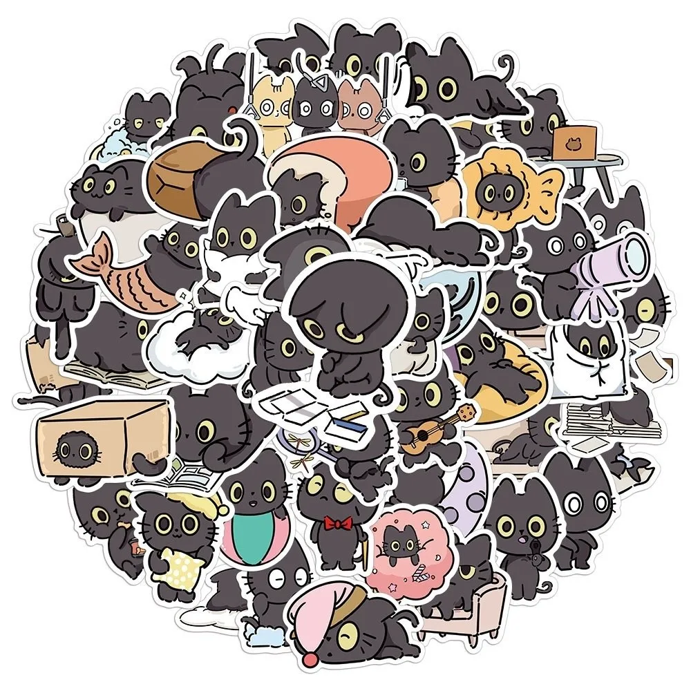 50Pcs Waterproof Kawaii Black Cat Sticker Self-adhesive Cartoon Cute Kitten Sticker DIY Decoration Creative Funny Meme Sticker
50Pcs Waterproof Kawaii Black Cat Sticker Self-adhesive Cartoon Cute Kitten Sticker DIY Decoration Creative Funny Meme Sticker