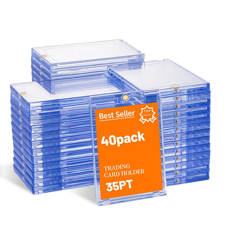 Магнитный держатель для карт 35PT подходит для карточек с рукавами, держатель одним касанием для торговых карточек, кристально чистая защита от ультрафиолета для TCG, PTCG, Spo
Магнитный держатель для карт 35PT подходит для карточек с рукавами, держатель одним касанием для торговых карточек, кристально чистая защита от ультрафиолета для TCG, PTCG, Spo