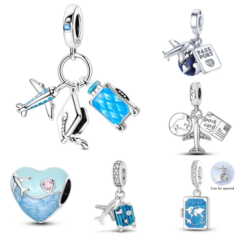 Airplane Charms 925 Silver Original Travel Aircraft Passport Luggage Case Charm For Women Bracelet Brithday Gift DIY Jewelry
Airplane Charms 925 Silver Original Travel Aircraft Passport Luggage Case Charm For Women Bracelet Brithday Gift DIY Jewelry