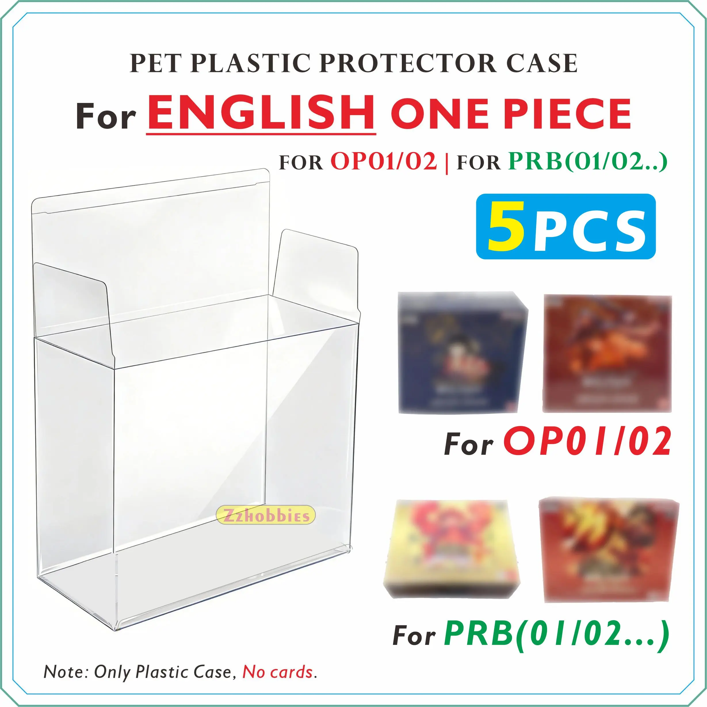 5PCS PET Plastic Protector Case For ENGLISH ONE PIECE Op01/02 | PRB01/02【0.5mm Thick】
5PCS PET Plastic Protector Case For ENGLISH ONE PIECE Op01/02 | PRB01/02【0.5mm Thick】