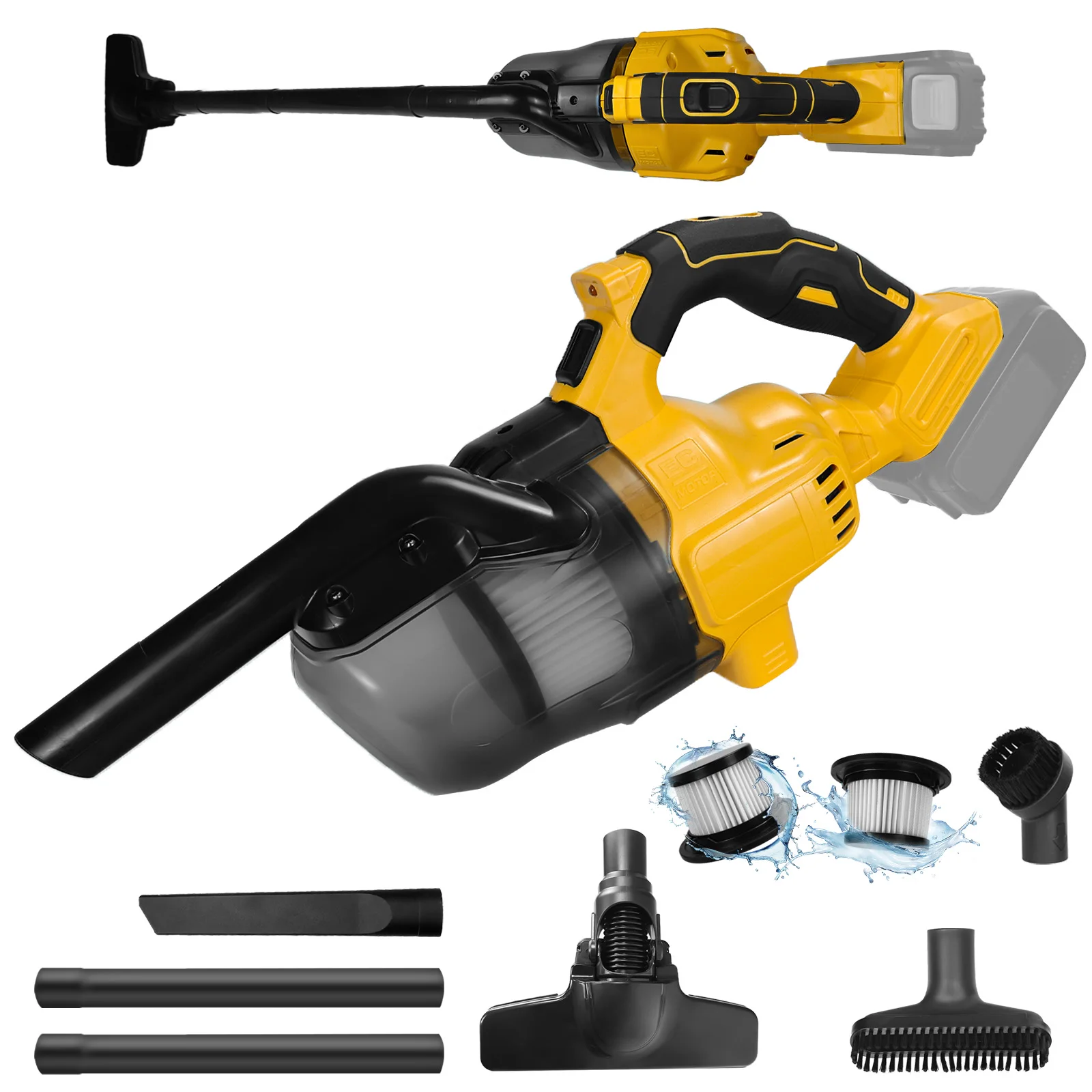 400W 20000Pa Cordless Vacuum Cleaner 5 in 1 Electric Vacuum Cleaner Floor Carpet Car Cleaning for Dewalt 20V Battery(No Battery)
400W 20000Pa Cordless Vacuum Cleaner 5 in 1 Electric Vacuum Cleaner Floor Carpet Car Cleaning for Dewalt 20V Battery(No Battery)