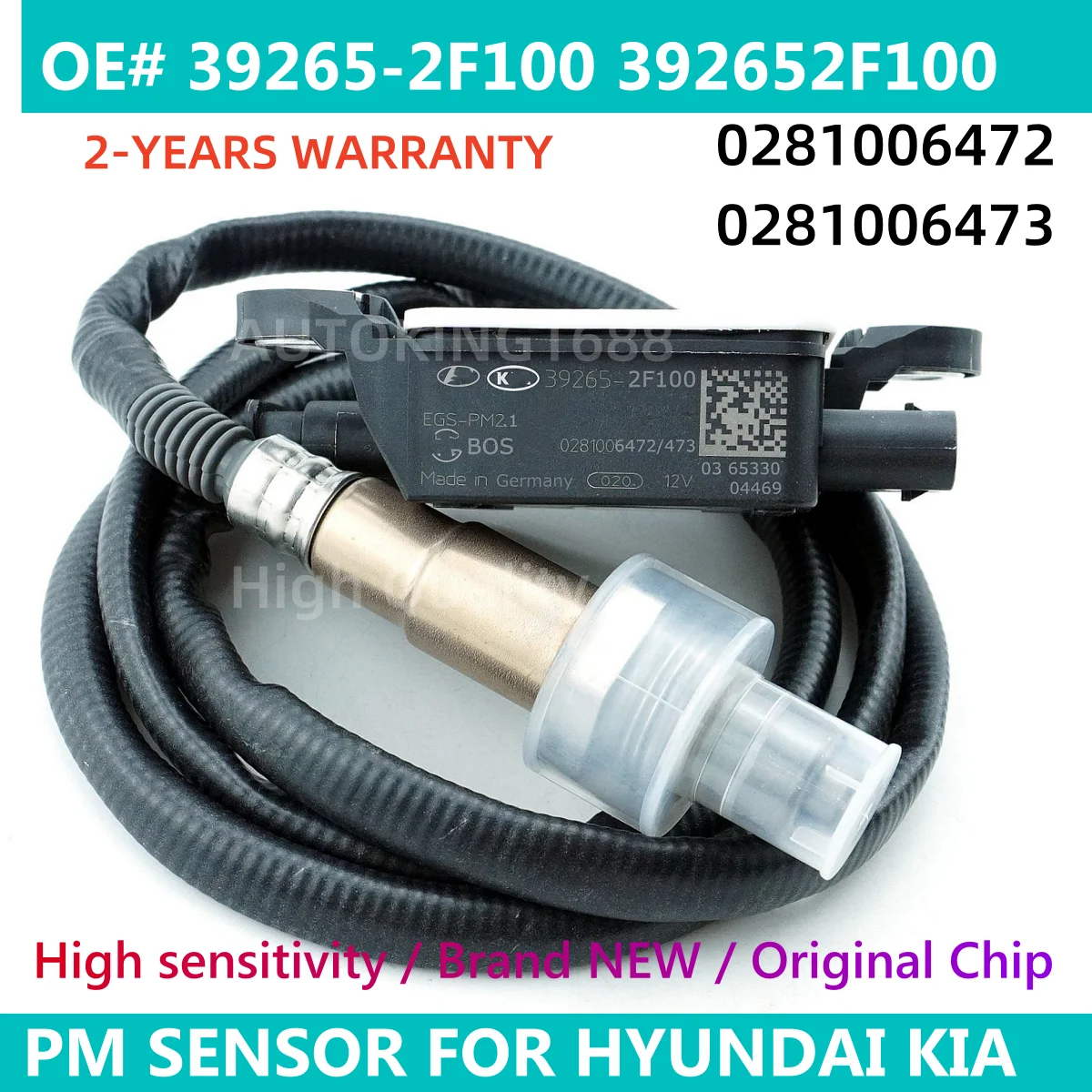 39265-2F100 0281006472/473 Original New Particulate Matter PM Sensor for Hyundai KIA SEDONA YP Carnival 2.2 TD 14-18 392652F100
39265-2F100 0281006472/473 Original New Particulate Matter PM Sensor for Hyundai KIA SEDONA YP Carnival 2.2 TD 14-18 392652F100