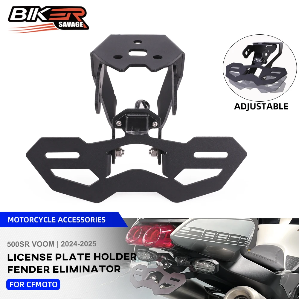 License Plate Holder For CFMOTO 500SR VOOM 2024-2025 Motorcycle Tail Bracket LED Light Fender Eliminator Registration Support
License Plate Holder For CFMOTO 500SR VOOM 2024-2025 Motorcycle Tail Bracket LED Light Fender Eliminator Registration Support