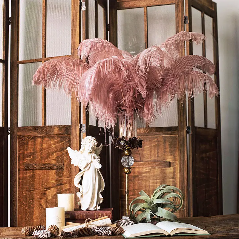 JK Mu Space, retro ostrich feather glass old soft decoration, European rose carved candlestick ornament
JK Mu Space, retro ostrich feather glass old soft decoration, European rose carved candlestick ornament