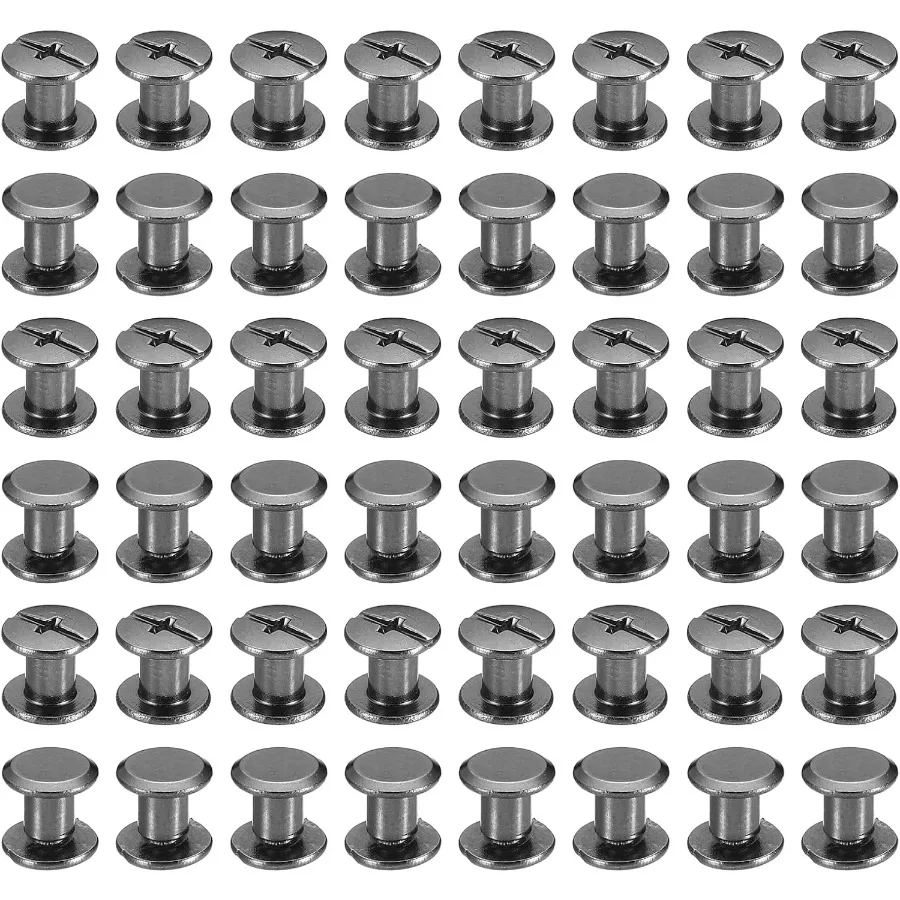 100 Sets Chicago Screws M5x6mm Chicago Screws Phillips Binding Post Screw Bolts Leather Rivets Fasteners Connectors Steel for L
100 Sets Chicago Screws M5x6mm Chicago Screws Phillips Binding Post Screw Bolts Leather Rivets Fasteners Connectors Steel for L
