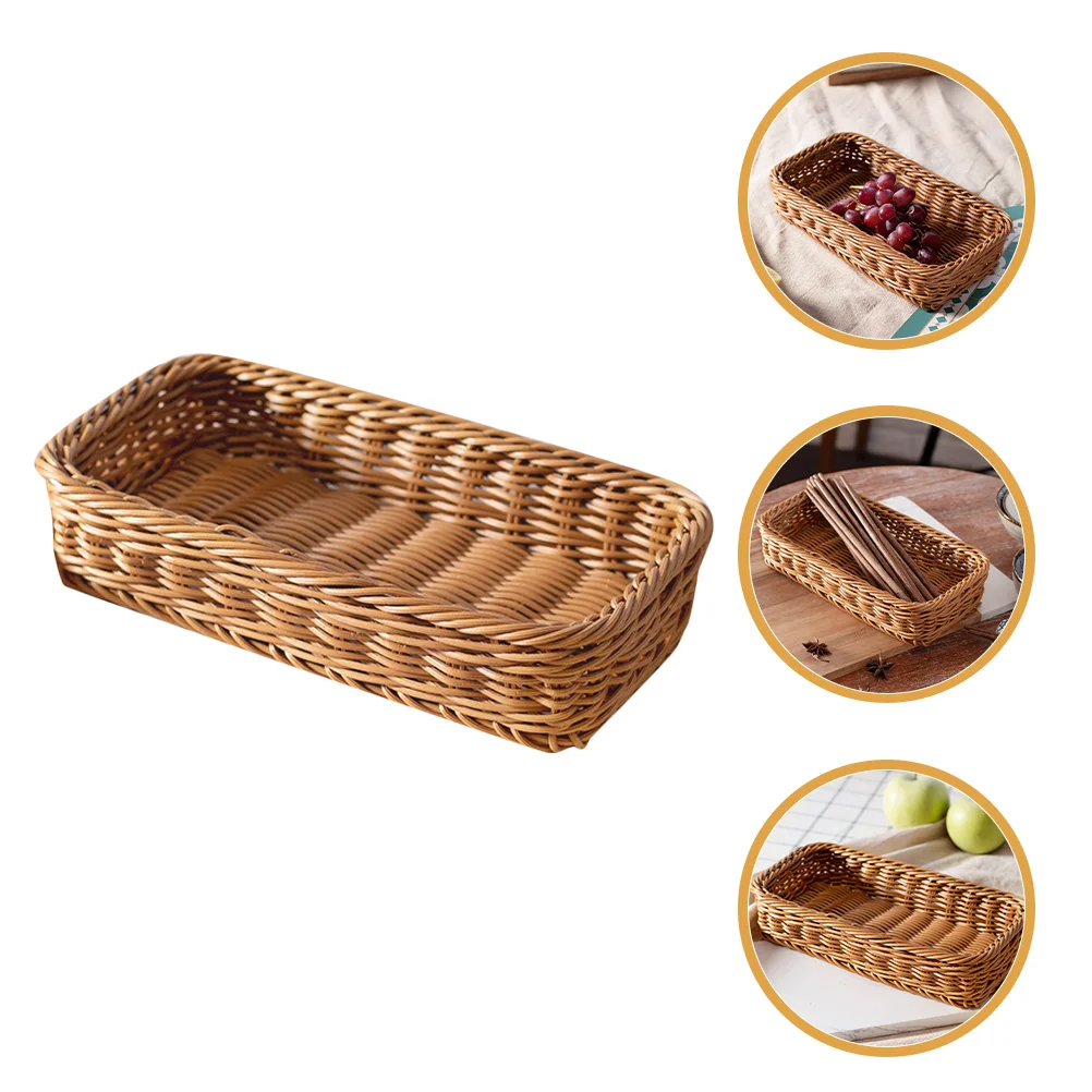 Cutlery Storage Basket Kitchen Accessory Utensil Organizer Supply Plastic Fake Rattan for Woven
Cutlery Storage Basket Kitchen Accessory Utensil Organizer Supply Plastic Fake Rattan for Woven