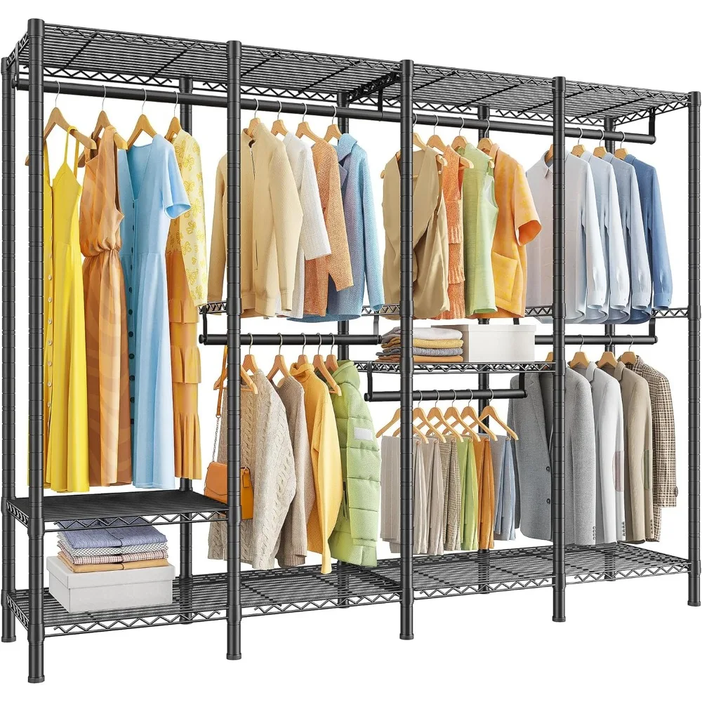 Clothes Rack Heavy Duty 1100 LBS Capacity Clothing Racks for Hanging Clothes Adjustable Wardrobe Closet,17.7" D x 75.8" W x 76.
Clothes Rack Heavy Duty 1100 LBS Capacity Clothing Racks for Hanging Clothes Adjustable Wardrobe Closet,17.7" D x 75.8" W x 76.