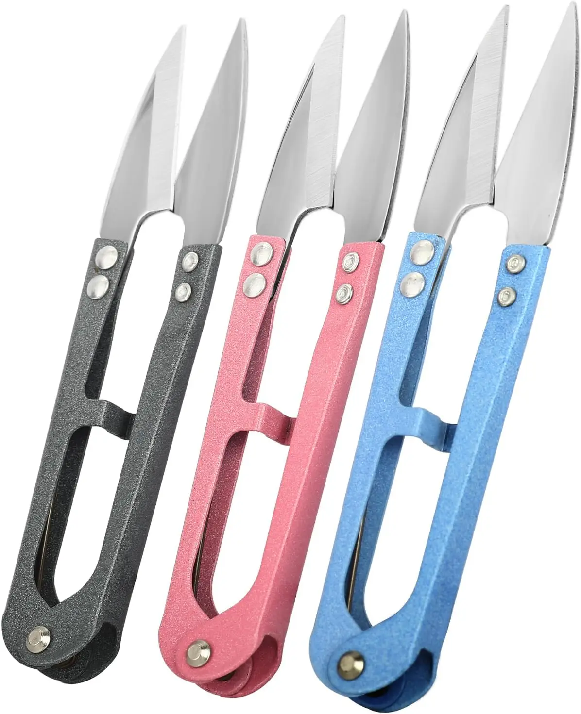 3-Pack Thread Snips, 4.25in High-Carbon Steel Yarn Scissors for Sewing, Quilting, Knitting, Jewelry Making, Bonsai Pruning
3-Pack Thread Snips, 4.25in High-Carbon Steel Yarn Scissors for Sewing, Quilting, Knitting, Jewelry Making, Bonsai Pruning