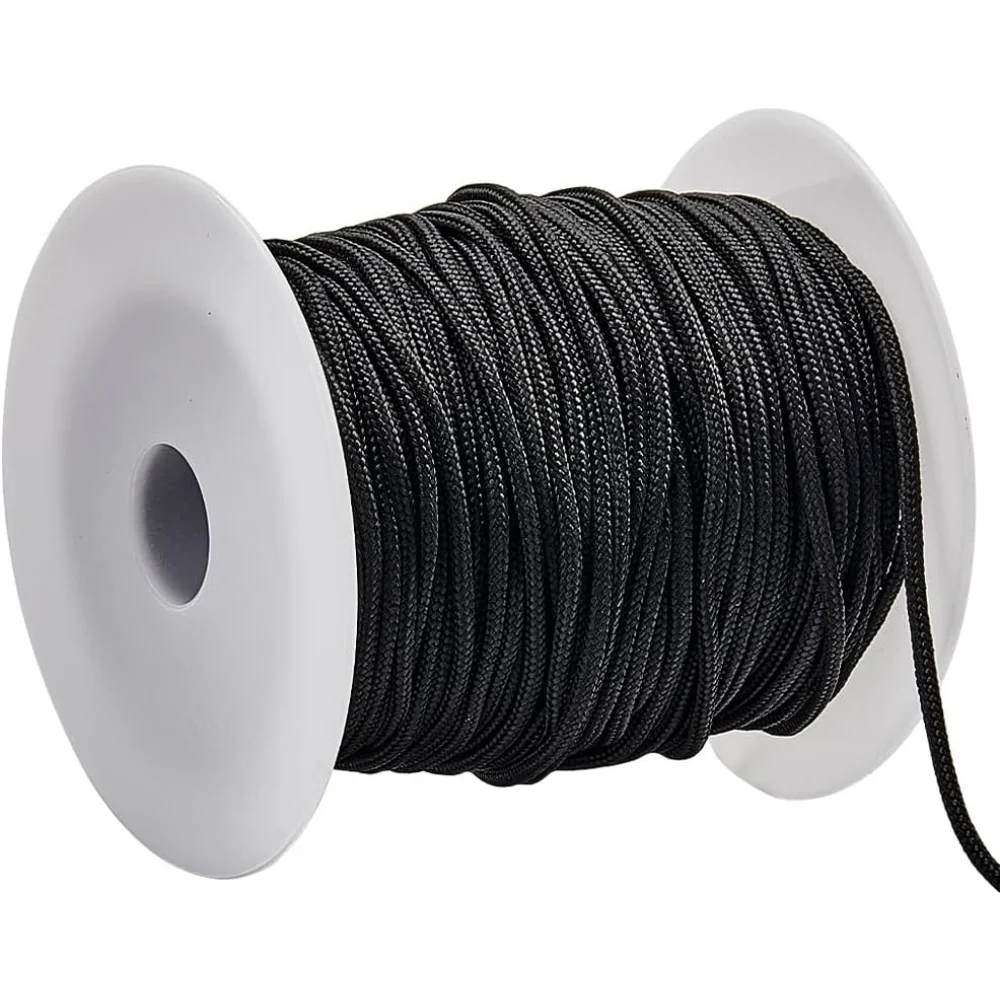 50M/55 Yards Parachute Bracelet Cord Black Rope 2mm Polyester Craft with Plastic Spool Spandex Hanks Technora Parachute Thread
50M/55 Yards Parachute Bracelet Cord Black Rope 2mm Polyester Craft with Plastic Spool Spandex Hanks Technora Parachute Thread