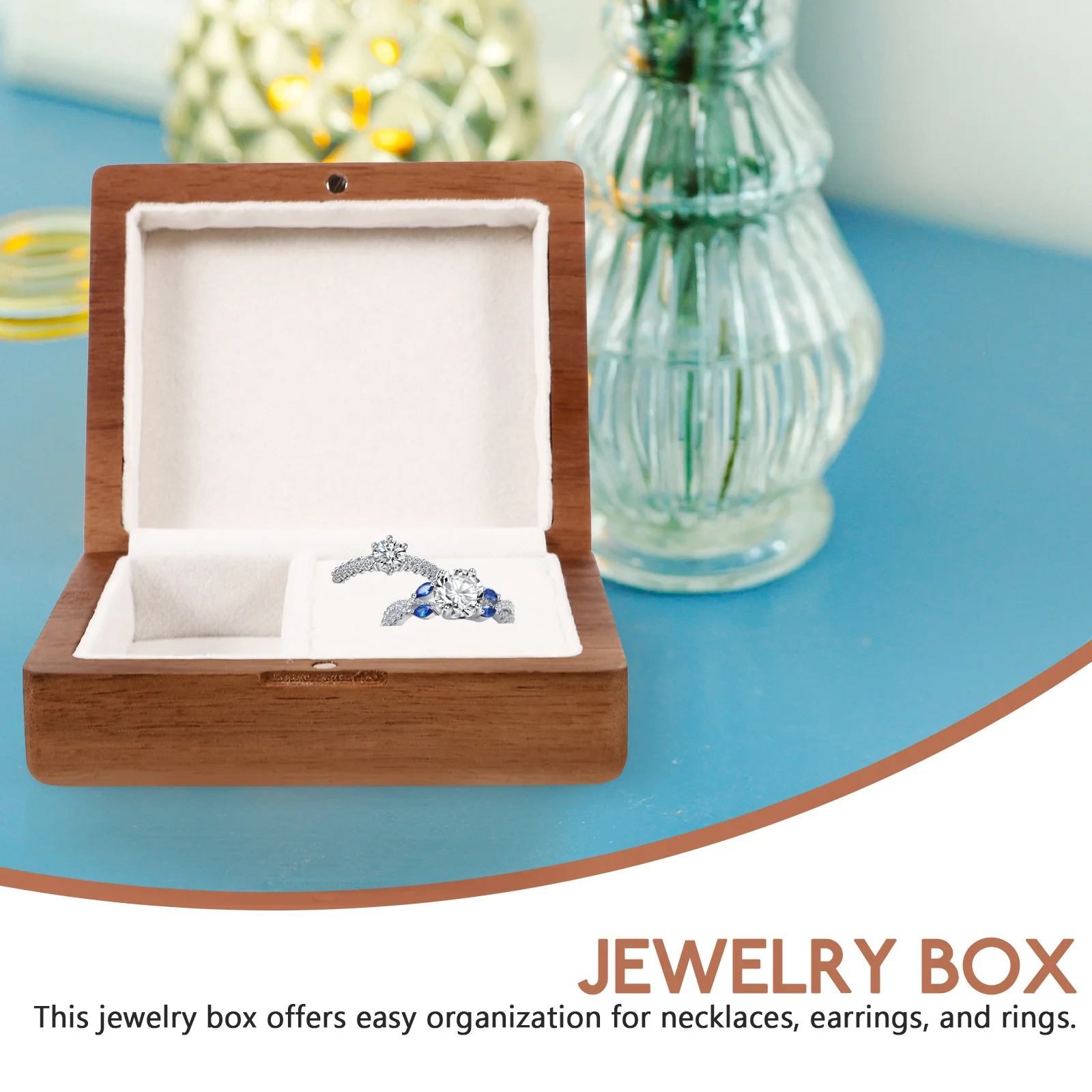 Portable Wooden Jewelry Box Wedding Ring Necklace Gift Organizer Travel Storage Exquisite Craftsmanship Elegant
Portable Wooden Jewelry Box Wedding Ring Necklace Gift Organizer Travel Storage Exquisite Craftsmanship Elegant