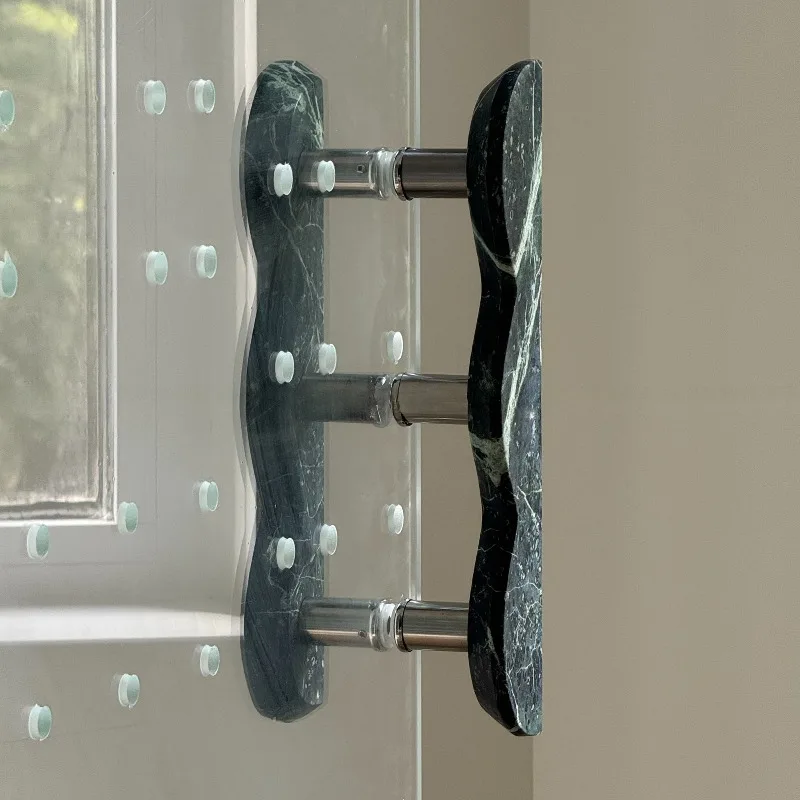 Premium 100% Natural Marble Door Handles, Designer Glass Door Pulls for Clothing Stores
Premium 100% Natural Marble Door Handles, Designer Glass Door Pulls for Clothing Stores