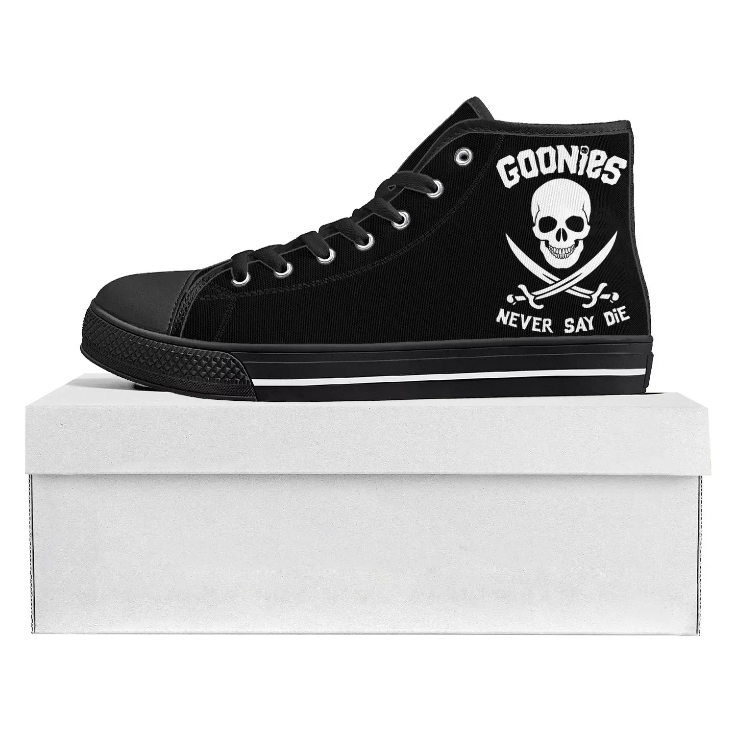 Высококачественные кроссовки goonet Never Say Die Skull Pirate Rock, мужские и женские холщовые кроссовки для подростков, обувь на заказ для пар
Высококачественные кроссовки goonet Never Say Die Skull Pirate Rock, мужские и женские холщовые кроссовки для подростков, обувь на заказ для пар