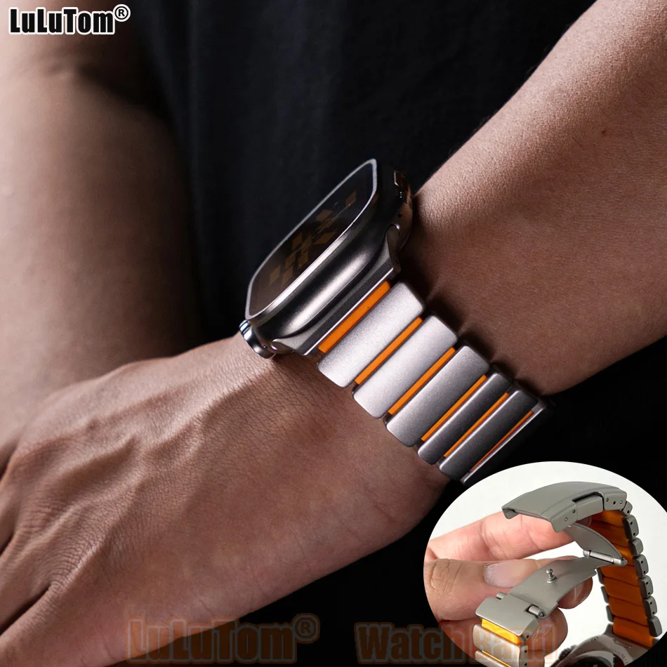 Титановый силиконовый ремешок для Apple Watch Band Ultra 38, 40, 41, 42, 44, 45, 46, 49 мм, IWatch Series 11, 10, 9, 8, 7, 6, SE, 5, 4, спортивный браслет
Титановый силиконовый ремешок для Apple Watch Band Ultra 38, 40, 41, 42, 44, 45, 46, 49 мм, IWatch Series 11, 10, 9, 8, 7, 6, SE, 5, 4, спортивный браслет