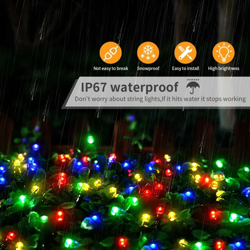 Outdoor Solar String Fairy Light Waterproof Garland Large Solar Panel Fast Charge Lamp for Chritmas Party Garden Decor
Outdoor Solar String Fairy Light Waterproof Garland Large Solar Panel Fast Charge Lamp for Chritmas Party Garden Decor