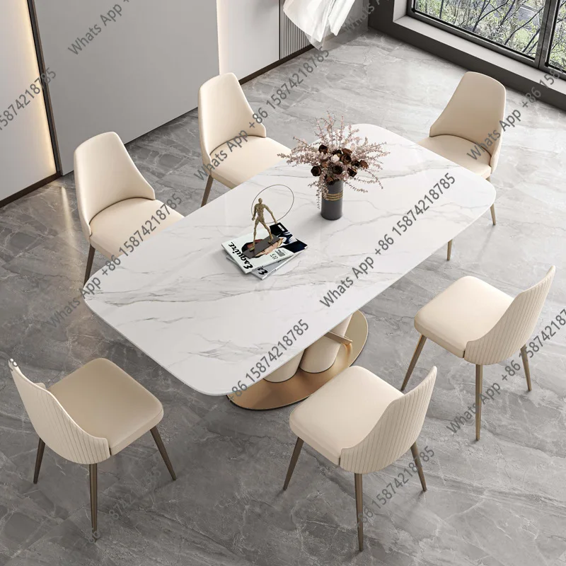 ADining table modern light luxury simple rock slab dining table and chair combination design creative large and small apartment
ADining table modern light luxury simple rock slab dining table and chair combination design creative large and small apartment