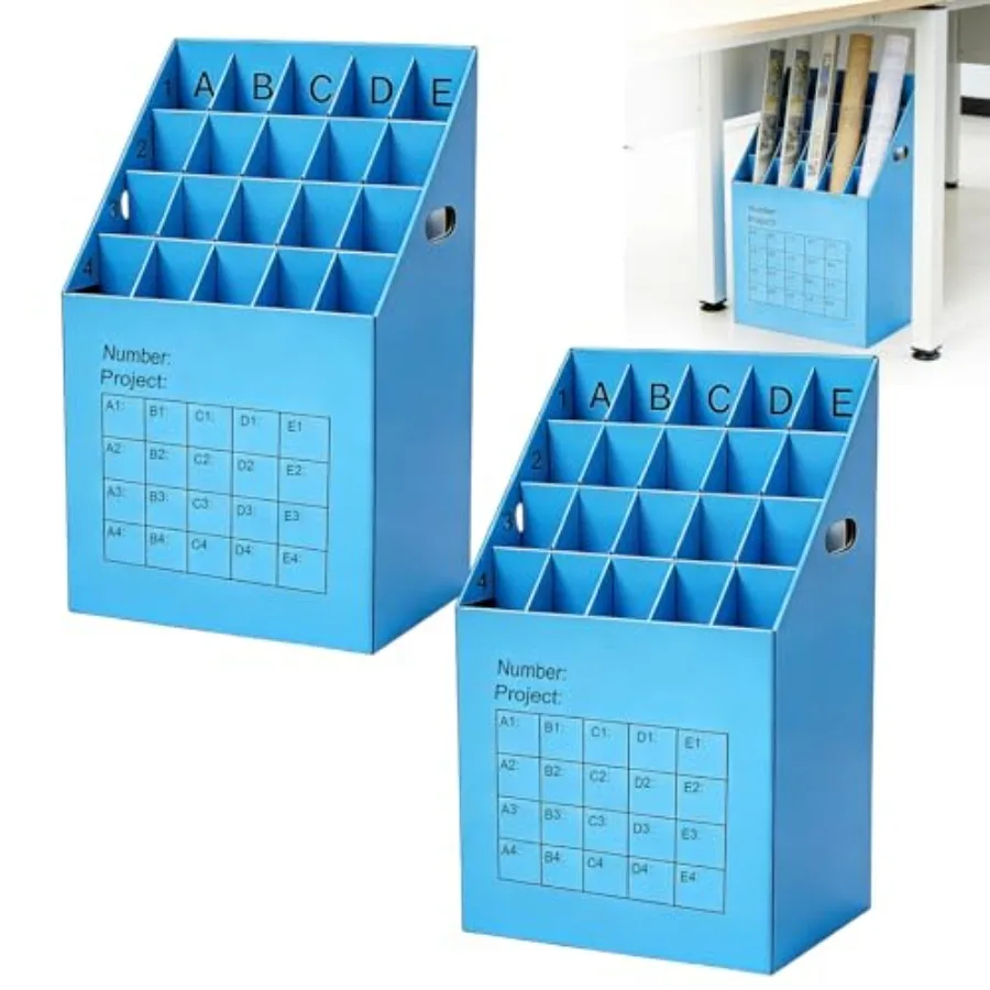 Blueprint Holder Storage Organizer - 20-Slot Inclined Plane Blueprint Storage Rack for Anchor Charts Posters Maps - Durable Pla
Blueprint Holder Storage Organizer - 20-Slot Inclined Plane Blueprint Storage Rack for Anchor Charts Posters Maps - Durable Pla