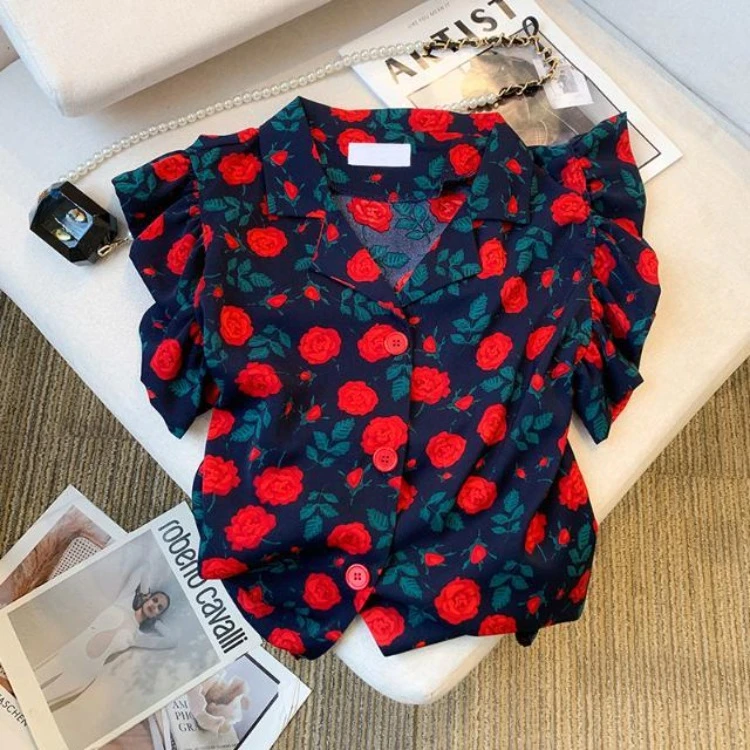 High Street Vintage Print V-neck Shirts Women Ruffles Patchwork Flying Sleeve Blouses 2025 Summer New Red Blusas Mujer
High Street Vintage Print V-neck Shirts Women Ruffles Patchwork Flying Sleeve Blouses 2025 Summer New Red Blusas Mujer