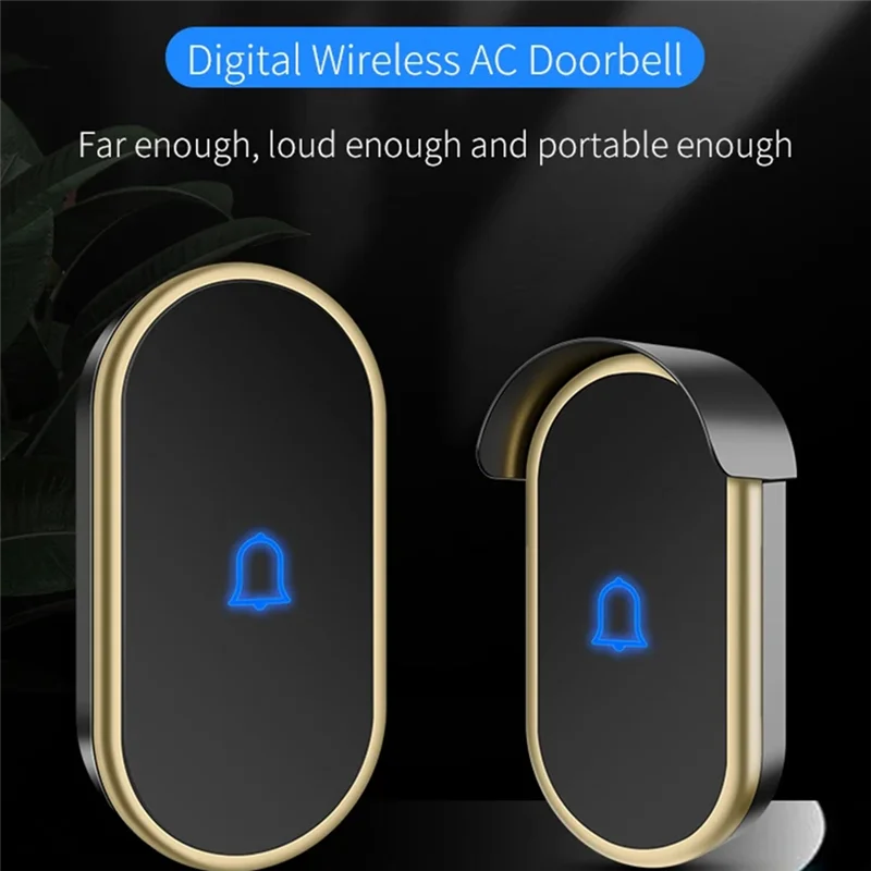 B37B-Through-Wall Intelligent Electronic Mini Pager, White+Gold Long Distance Wireless Doorbell US Plug
B37B-Through-Wall Intelligent Electronic Mini Pager, White+Gold Long Distance Wireless Doorbell US Plug