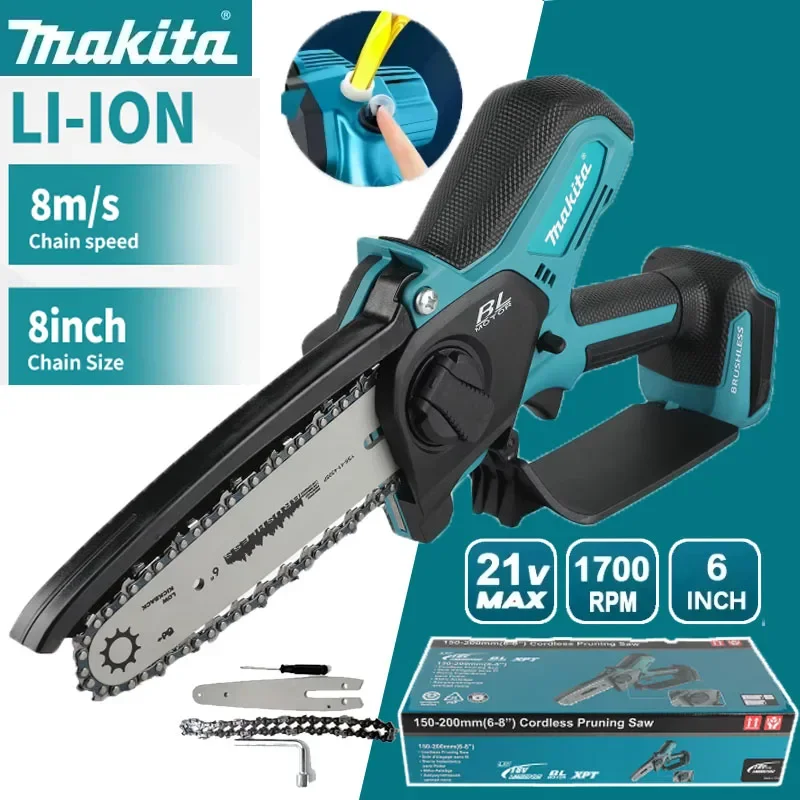 Электрическая цепная пила Makita для обрезки деревьев и садовых работ, 6 дюймов, ручная, портативная, для аккумулятора 18В
Электрическая цепная пила Makita для обрезки деревьев и садовых работ, 6 дюймов, ручная, портативная, для аккумулятора 18В