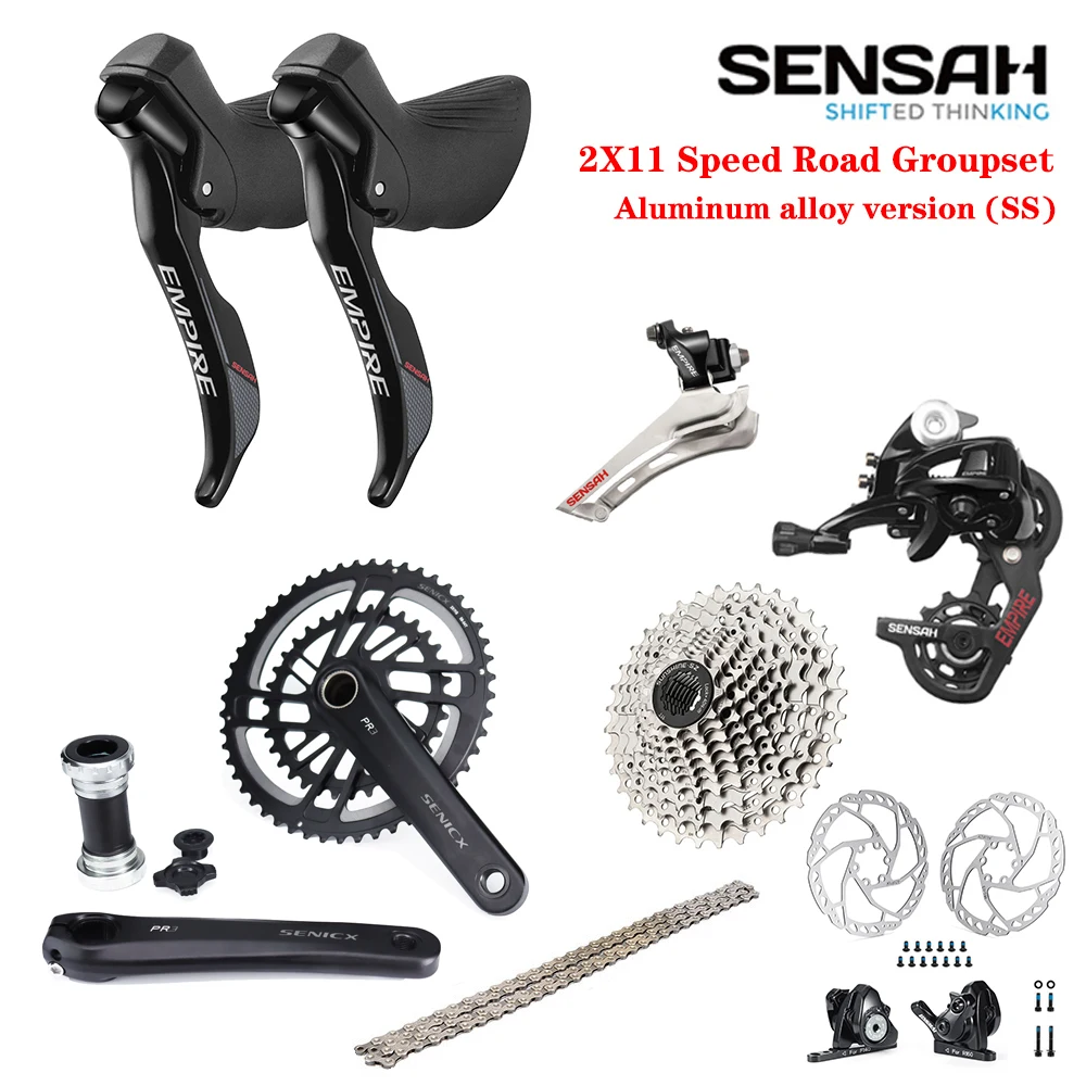 SENSAH EMPIRE 2X11S алюминий SS + кассета/28T/25T + YBN 11S цепь + SENICX PR3 кривошипная система/165/170/175 мм + C/дисковый тормоз + BB 24 мм
SENSAH EMPIRE 2X11S алюминий SS + кассета/28T/25T + YBN 11S цепь + SENICX PR3 кривошипная система/165/170/175 мм + C/дисковый тормоз + BB 24 мм