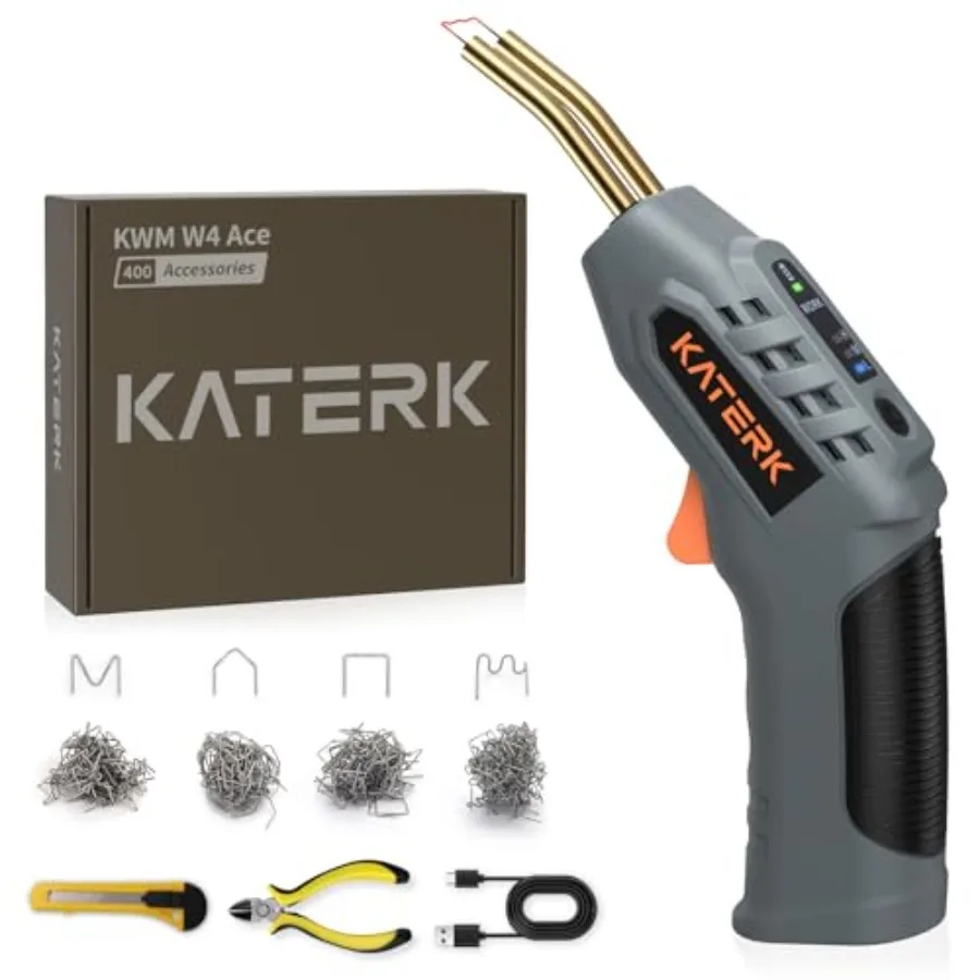 Cordless Plastic Welder 400 Staples Included 3-Temperature Settings USB Rechargeable Portable Plastic Welding Kit Perfect for D
Cordless Plastic Welder 400 Staples Included 3-Temperature Settings USB Rechargeable Portable Plastic Welding Kit Perfect for D