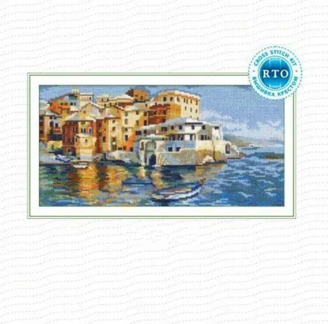 Cross Stitch Kit RTO M401 Quiet Harbor 42-26 28ct 32ct 14ct Metallic fabric Cloth hand Embroidery Material Kit
Cross Stitch Kit RTO M401 Quiet Harbor 42-26 28ct 32ct 14ct Metallic fabric Cloth hand Embroidery Material Kit
