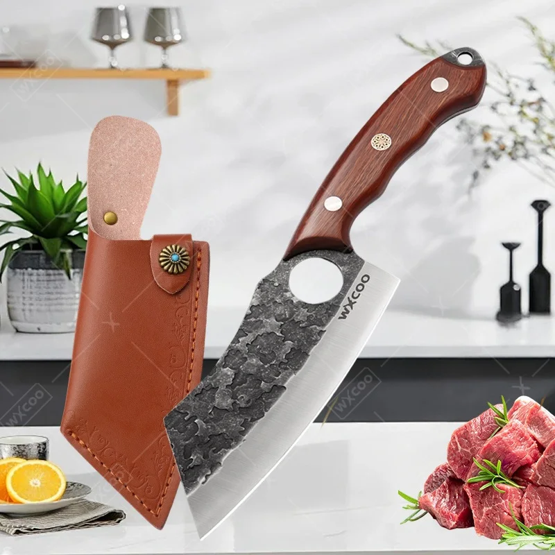 WXCOO Handmade Meat Cleaver Multipurpose Butcher Knives Food Slicing Kitchen Knife Wooden Handle Forged BBQ Household Blade
WXCOO Handmade Meat Cleaver Multipurpose Butcher Knives Food Slicing Kitchen Knife Wooden Handle Forged BBQ Household Blade