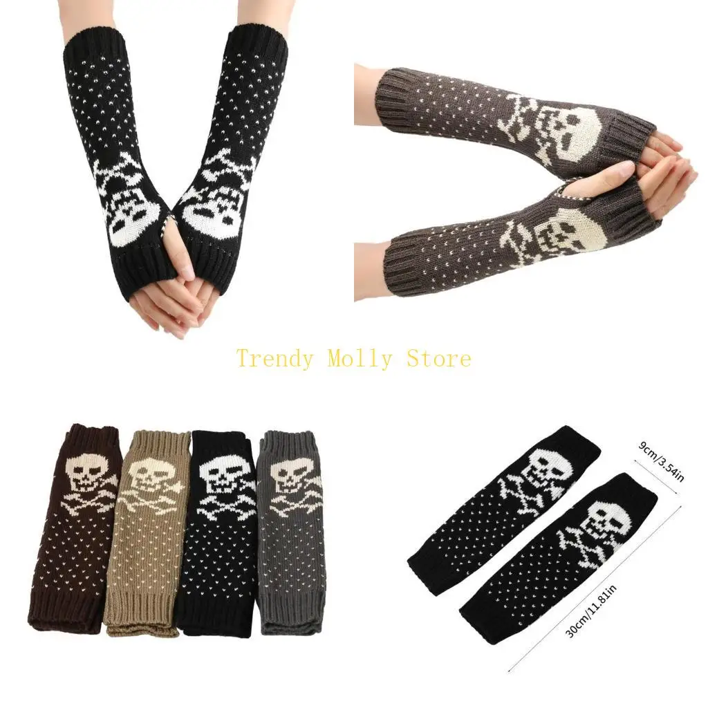 N5KB вязаные перчатки без пальцев с рисунком черепа, зимние варежки с половиной пальца, эластичные теплые перчатки для
N5KB вязаные перчатки без пальцев с рисунком черепа, зимние варежки с половиной пальца, эластичные теплые перчатки для