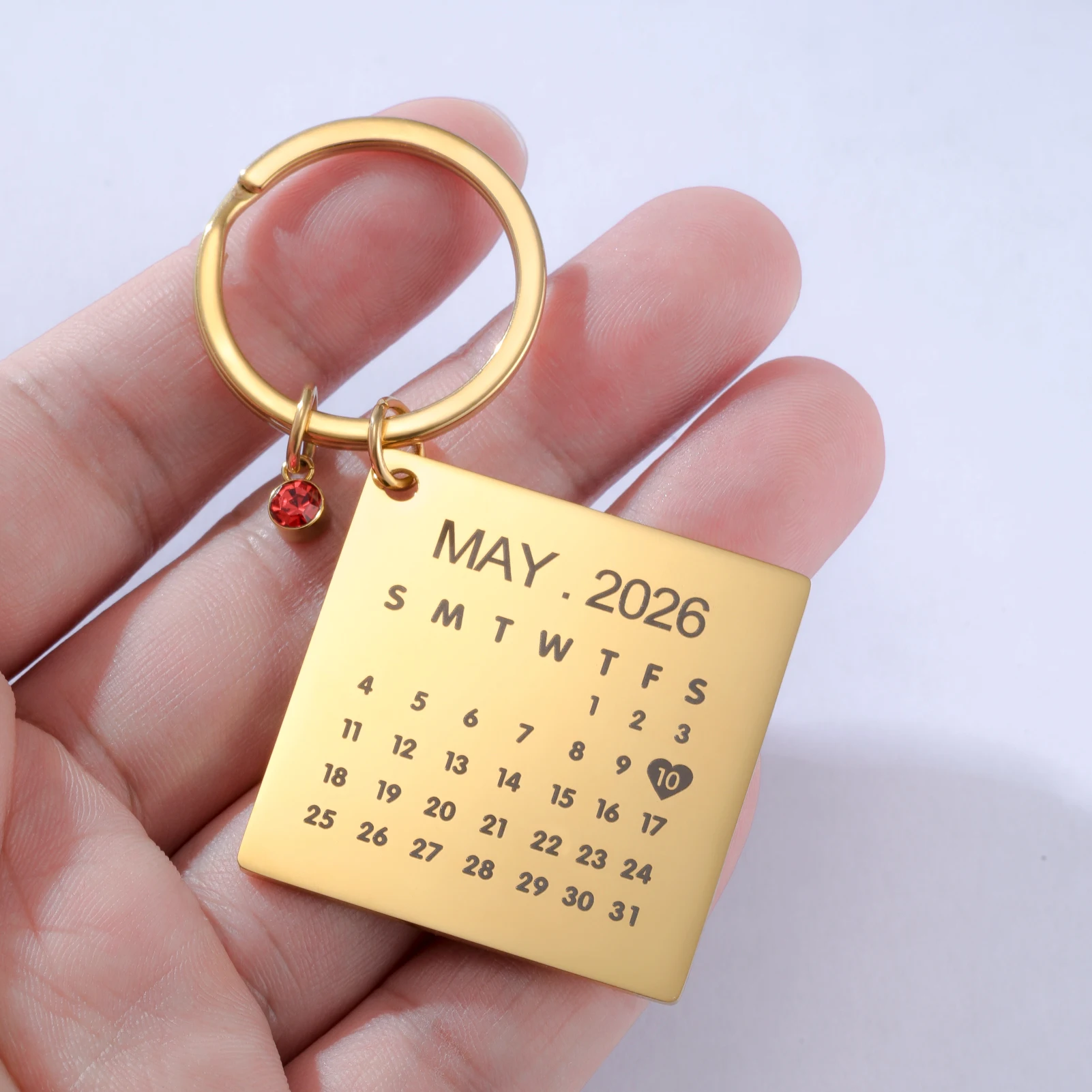 Custom Birthday Keychain with Birthstone Engraved Jewelry for Boyfriend Husband Personalized Calendar Date Keyring Wedding Gifts
Custom Birthday Keychain with Birthstone Engraved Jewelry for Boyfriend Husband Personalized Calendar Date Keyring Wedding Gifts