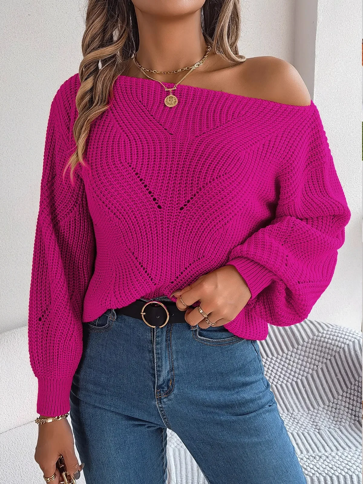 Свободный свитер-фонарь Све с одним воротником Street Sle Вязаный длинный све Полиэфирное волокно Обычный тонкий однотонный осенний цвет ...
Свободный свитер-фонарь Све с одним воротником Street Sle Вязаный длинный све Полиэфирное волокно Обычный тонкий однотонный осенний цвет ...