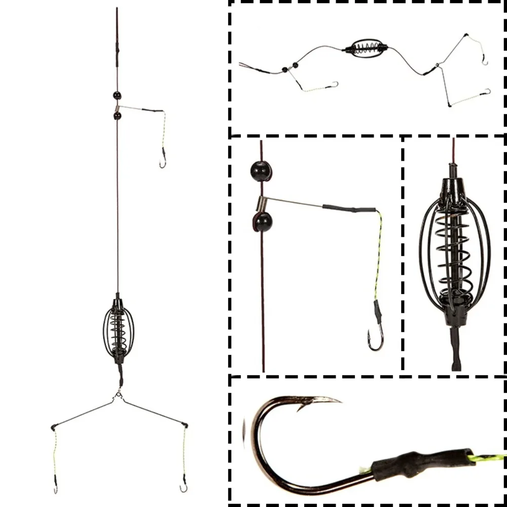 String Hook Fishing Bait Cage Carbon Steel Float Line Group Feeder Sinker Sharp Anti Winding Fishing Spring Bait Cage Outdoor
String Hook Fishing Bait Cage Carbon Steel Float Line Group Feeder Sinker Sharp Anti Winding Fishing Spring Bait Cage Outdoor