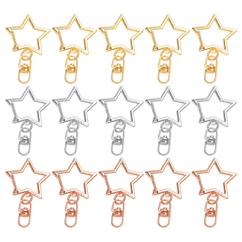 60 Pcs Star Keychain Decoration Charm Button Shaped Carabiner Star-shaped Zinc Alloy Buckle Keyring
60 Pcs Star Keychain Decoration Charm Button Shaped Carabiner Star-shaped Zinc Alloy Buckle Keyring
