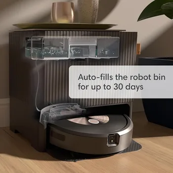 Self-Emptying & Auto-Fill Robot Vacuum & Mop – Multi-Functional Base Refills Bin and Empties Itself, Vacuums and Mops