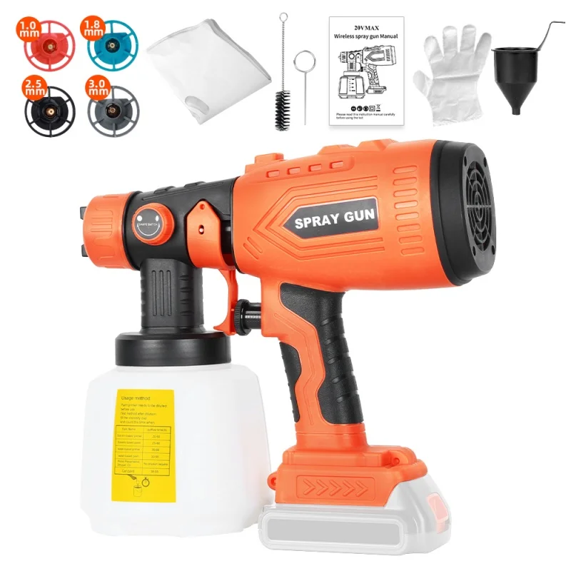 Аккумуляторный распылитель краски HVLP мощностью 200 Вт для батареи BLACK & DECKER 20 В, 4 насадки, 3 режима распыления, контейнер 1000 мл (без батареи)
Аккумуляторный распылитель краски HVLP мощностью 200 Вт для батареи BLACK & DECKER 20 В, 4 насадки, 3 режима распыления, контейнер 1000 мл (без батареи)