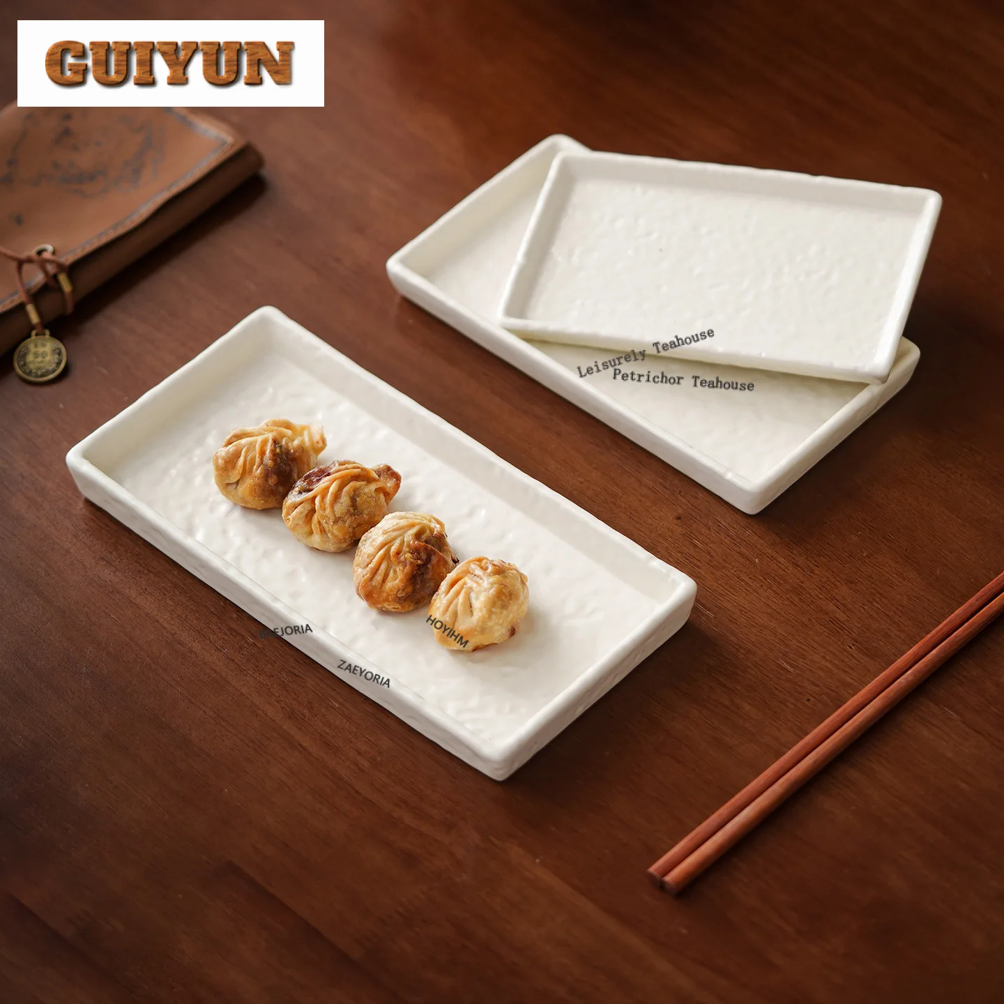 White Malleolar Stria Rectangular Ceramic Plate High-value Sushi Plate Dessert Plate High-end Western Restaurant Tableware Craft
White Malleolar Stria Rectangular Ceramic Plate High-value Sushi Plate Dessert Plate High-end Western Restaurant Tableware Craft